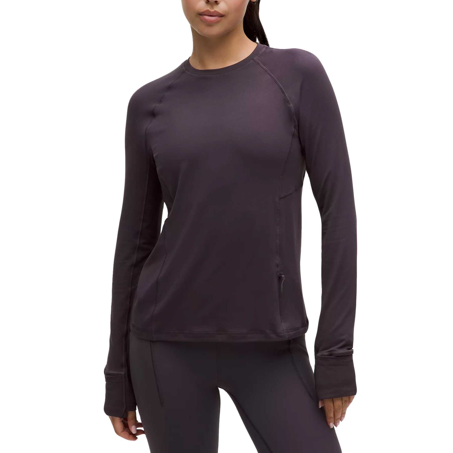 

Футболка женская с круглым вырезом умеренная Lululemon, atmospheric фиолетовый/aprp