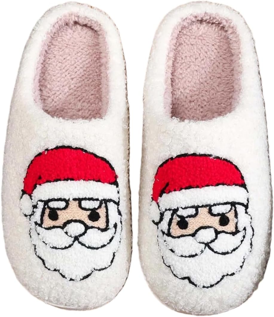 

Зимние домашние тапочки для женщин, уютные плюшевые тапочки с флисовой подкладкой, мягкие и пушистые с нескользящей подошвой, теплая обувь для дома и улицы для холодной погоды для женщин и мужчин Flteuds, белый