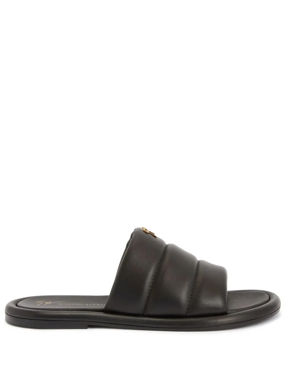 

Стеганые шлепанцы Harmande Giuseppe Zanotti, черный
