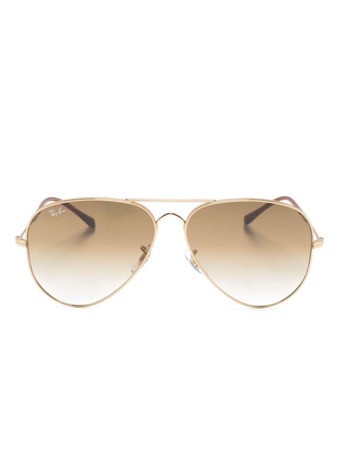 

Ray-Ban солнцезащитные очки-авиаторы, золотистый