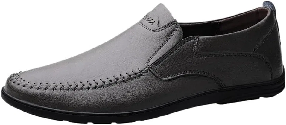 Лоферы на каблуке PU кожа Mens Grey UOPYNE