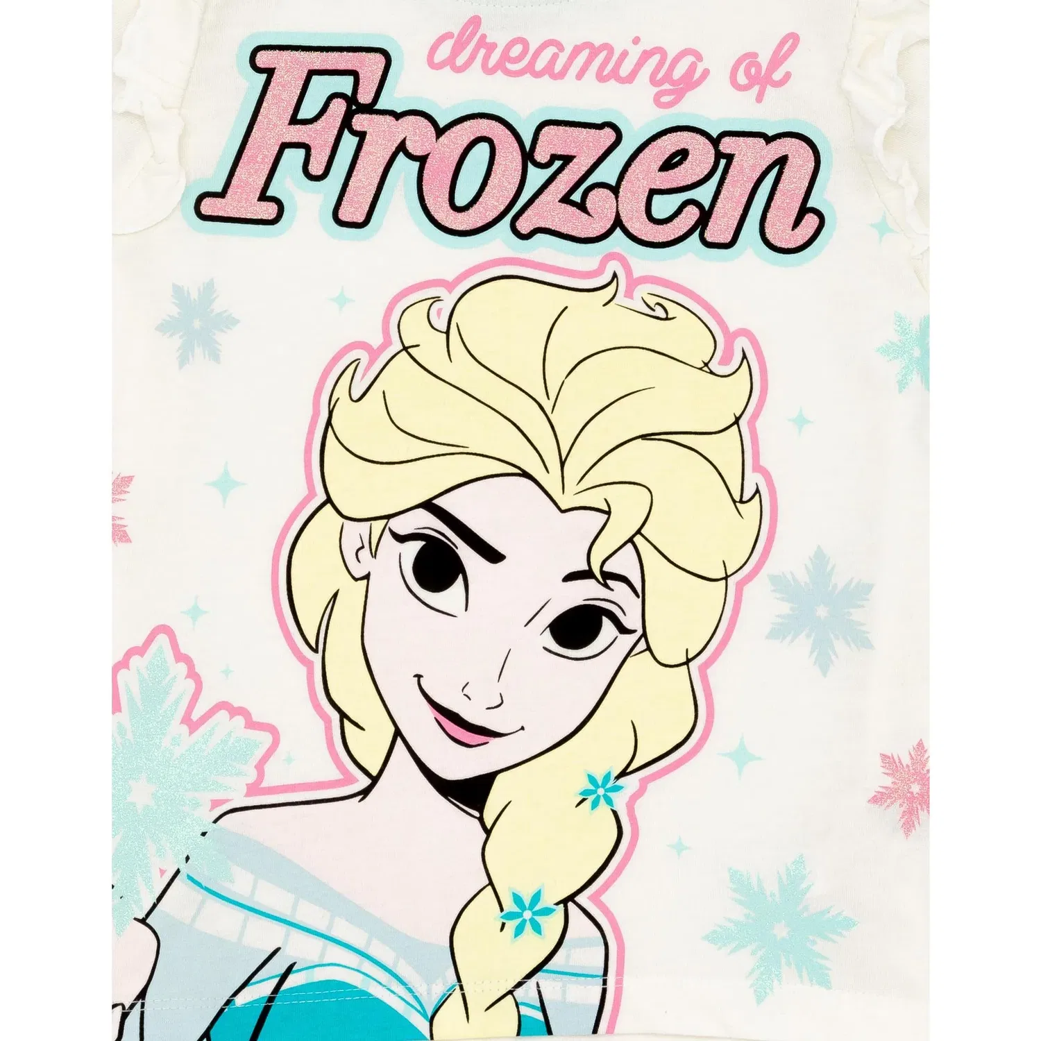 Пижама для девочек с принтом Disney Frozen, хлопок, мультиколор — фото 2