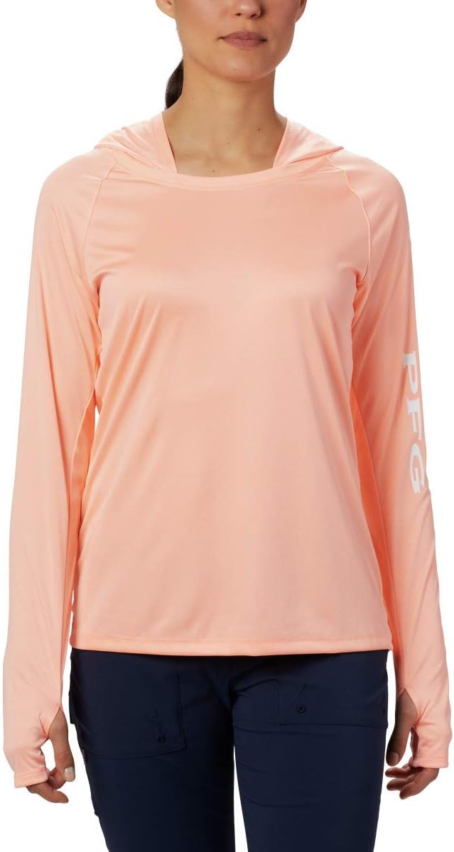 

Columbia Women's Tidal Tee Hoodie, Tiki Pink/White Logo