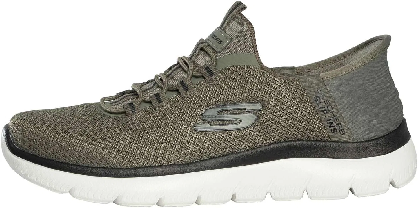 Мужские слипоны Skechers Summits High Range Trainer, оливково-черный, размер 40 EU — фото 2
