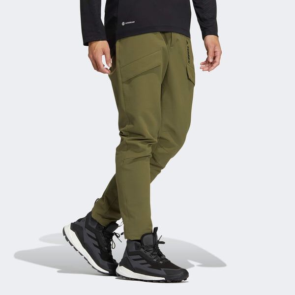 Спортивные штаны Adidas Terrex DWR Pants 'Olive Green', зеленый — фото 4