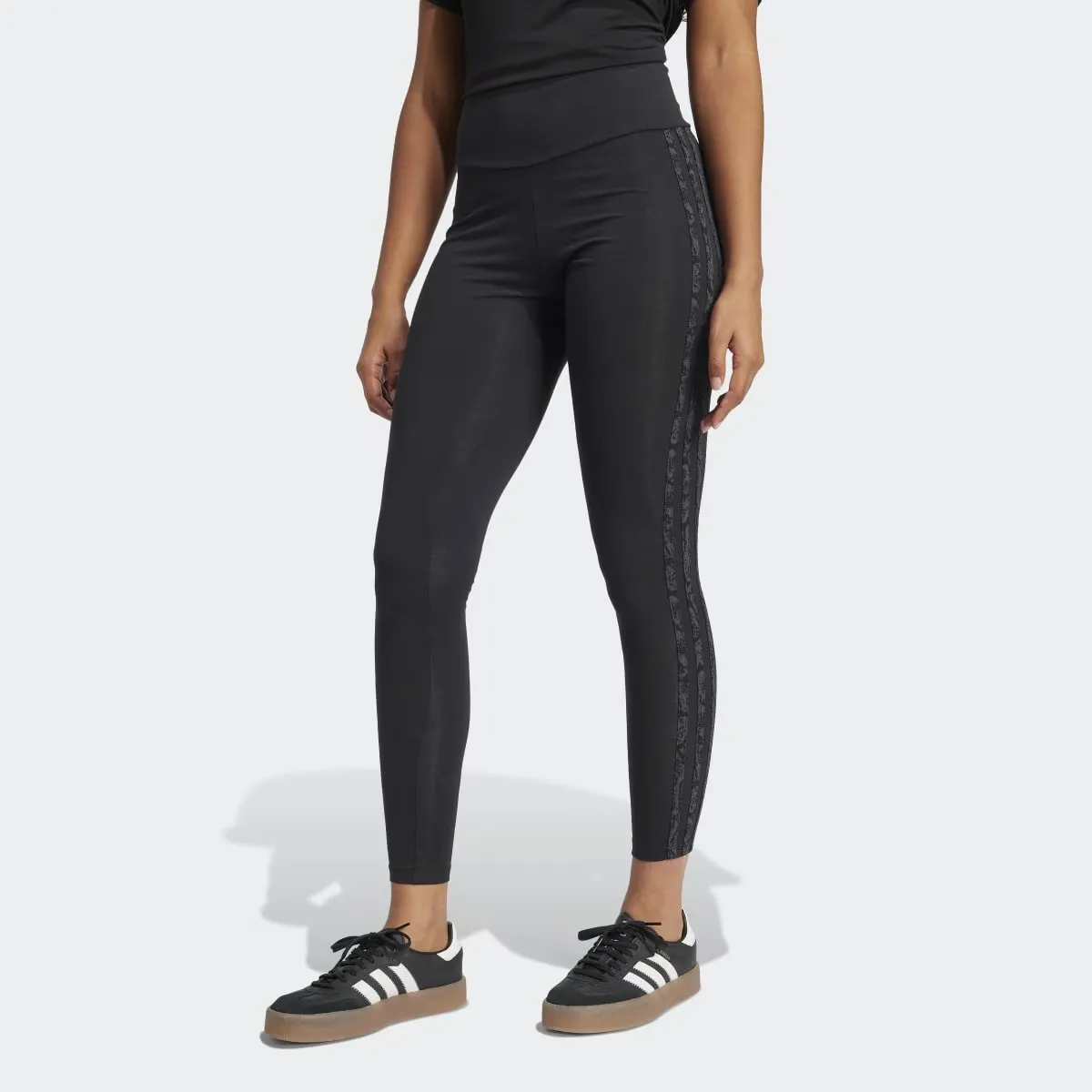 

Женские леггинсы Adidas Snakeskin 3-Stripes, черный