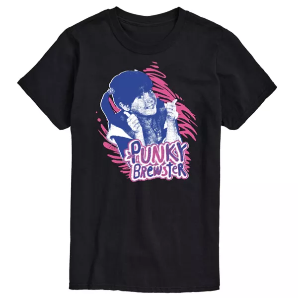 

Футболка с принтом Punky Brewster и большим пальцем вверх для крупных размеров Licensed Character, черный