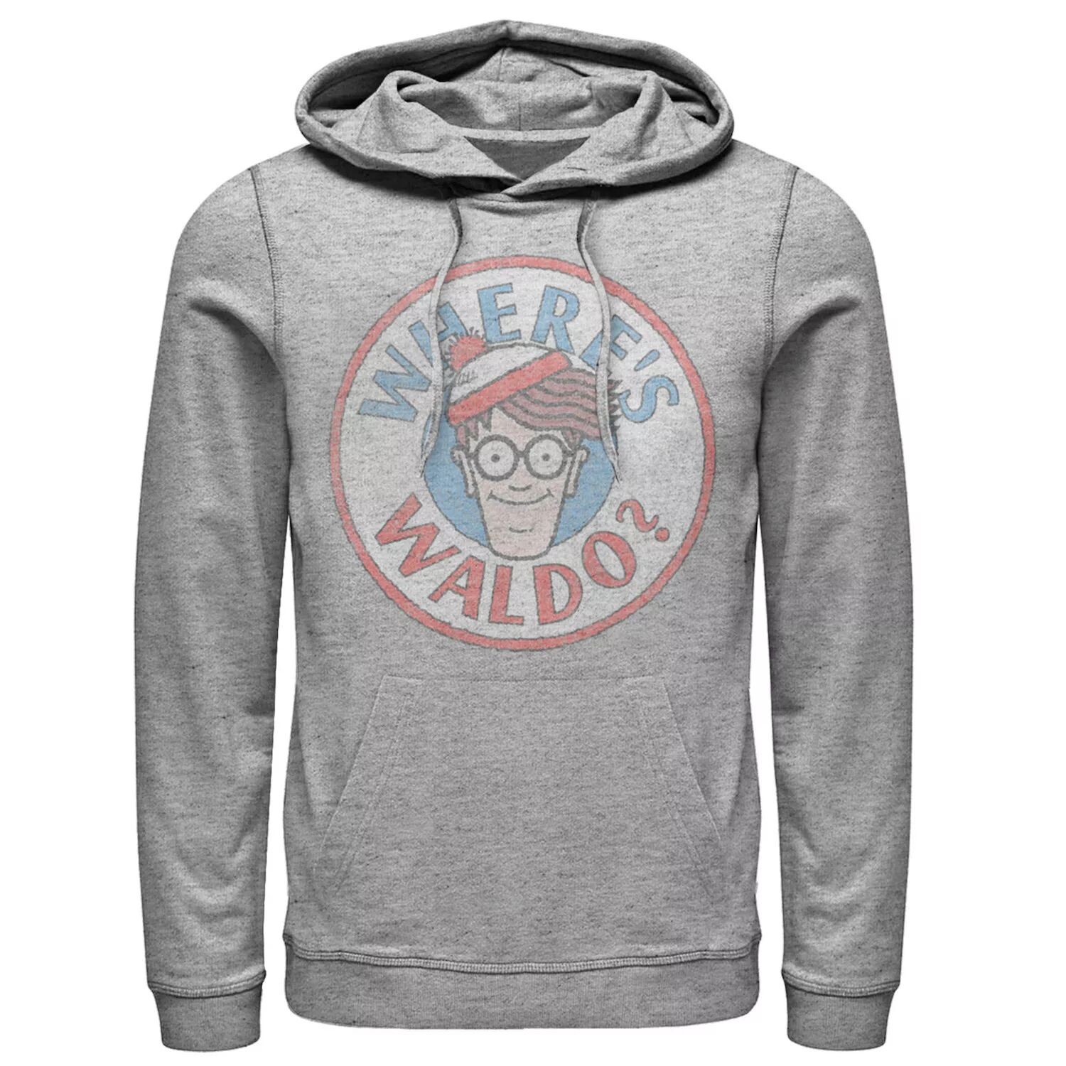 

Мужская классическая толстовка с капюшоном для лица Where's Waldo Circle Licensed Character