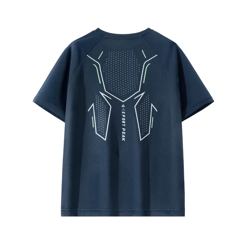 Детская спортивная футболка с круглым вырезом PEAK Navy Blue — фото 3