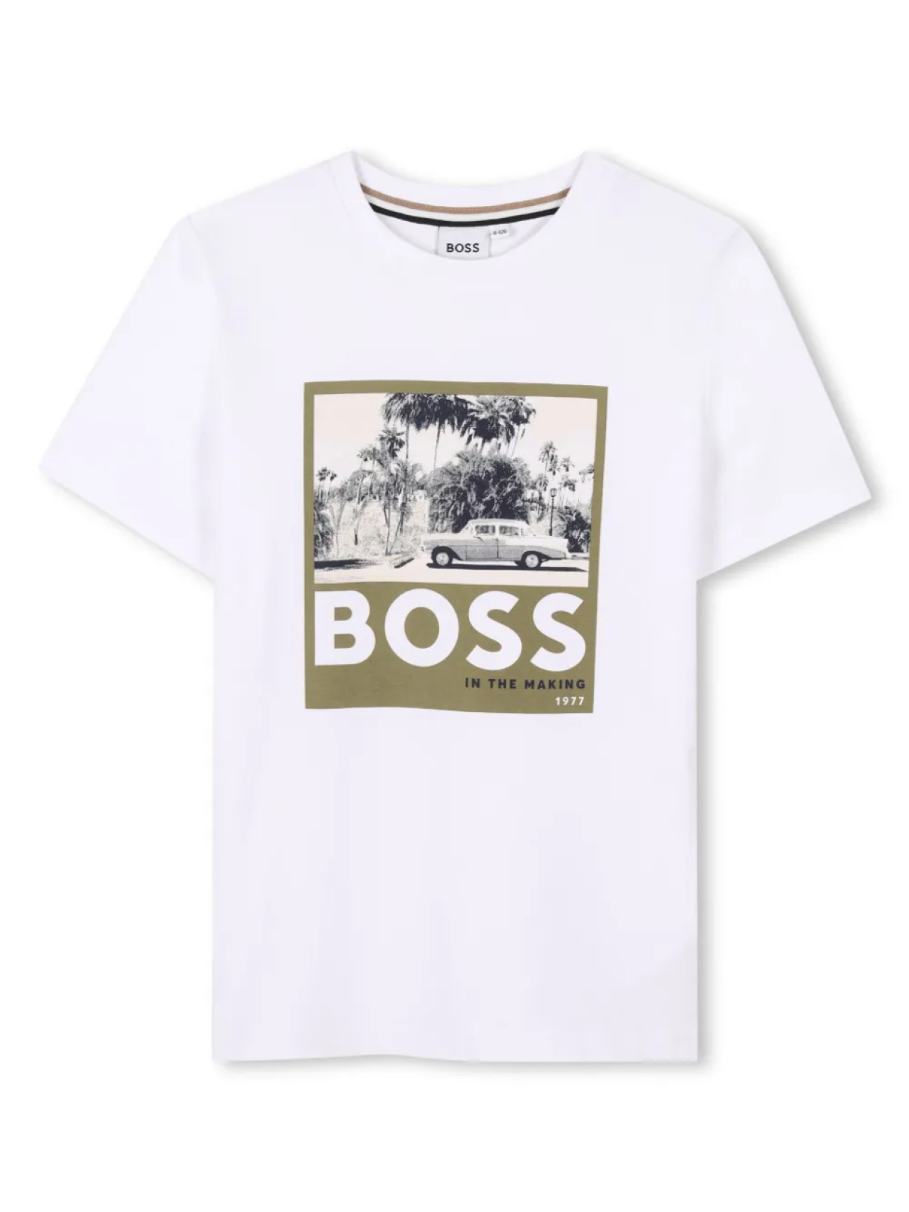 

Футболка с графичным принтом BOSS Kidswear, белый