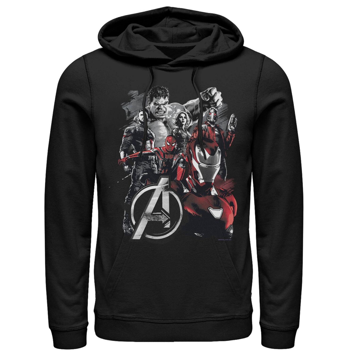 

Мужская толстовка с капюшоном с гранж-логотипом Marvel Infinity War Avengers Licensed Character