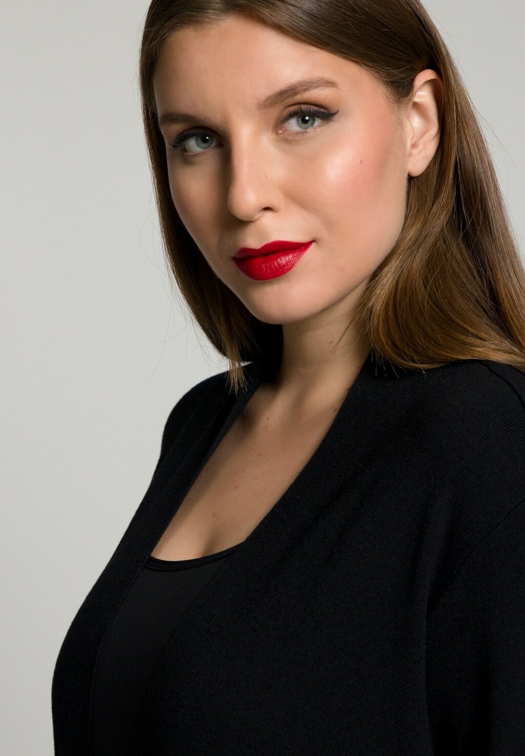

Кардиган LONG OPEN FRONT Ulla Popken, черный