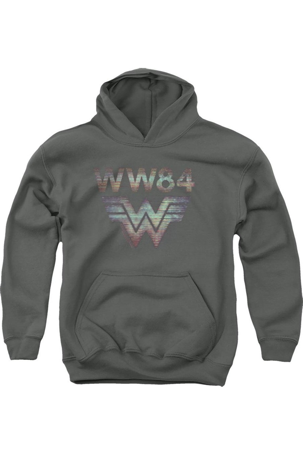 

Толстовка с капюшоном Wonder Woman 84 и статичными линиями ТВ Gildan, Charcoal
