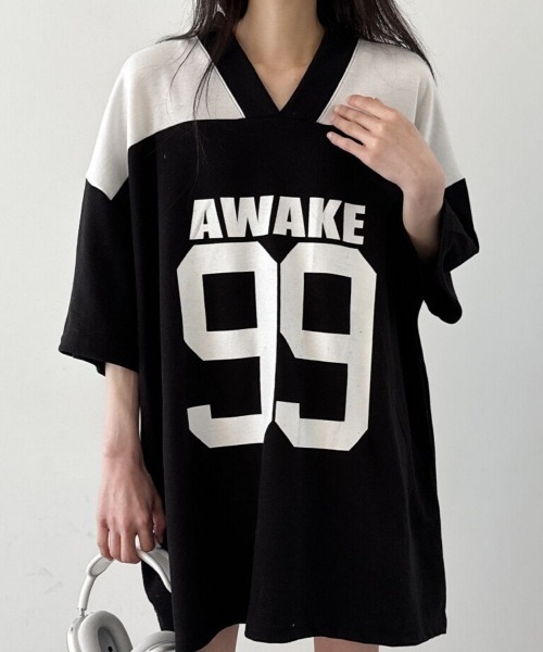 

Футболка с коротким рукавом, с буквенным принтом NANAHACHI, черный