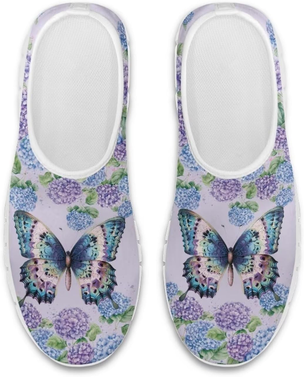 

Кроссовки Chaqlin с низким вырезом, без шнурков, повседневные, для бега, ходьбы и тенниса, модные лоферы для женщин и мужчин, широкие с мягким носком, сетчатые кроссовки, Boho Butterfly Floral