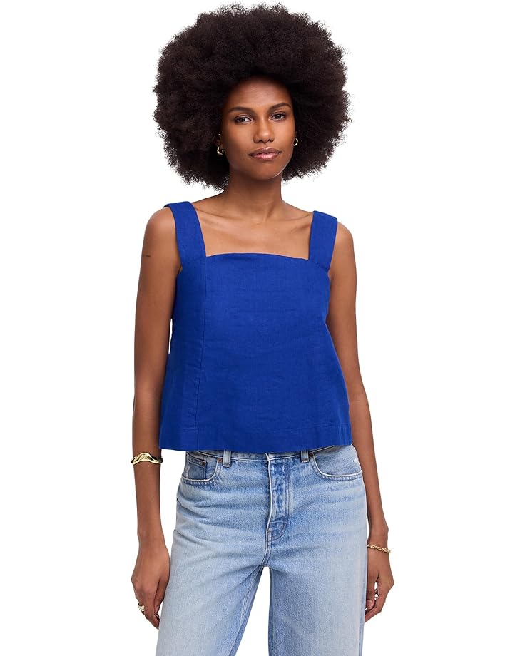 

Топ Madewell Leslie Top In Linen, цвет Bright Sapphire