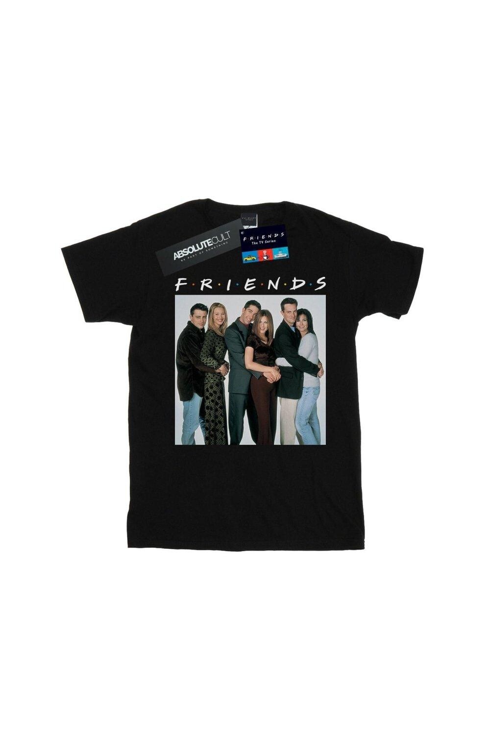 

Футболка с групповым фото «Объятия» Friends, черный