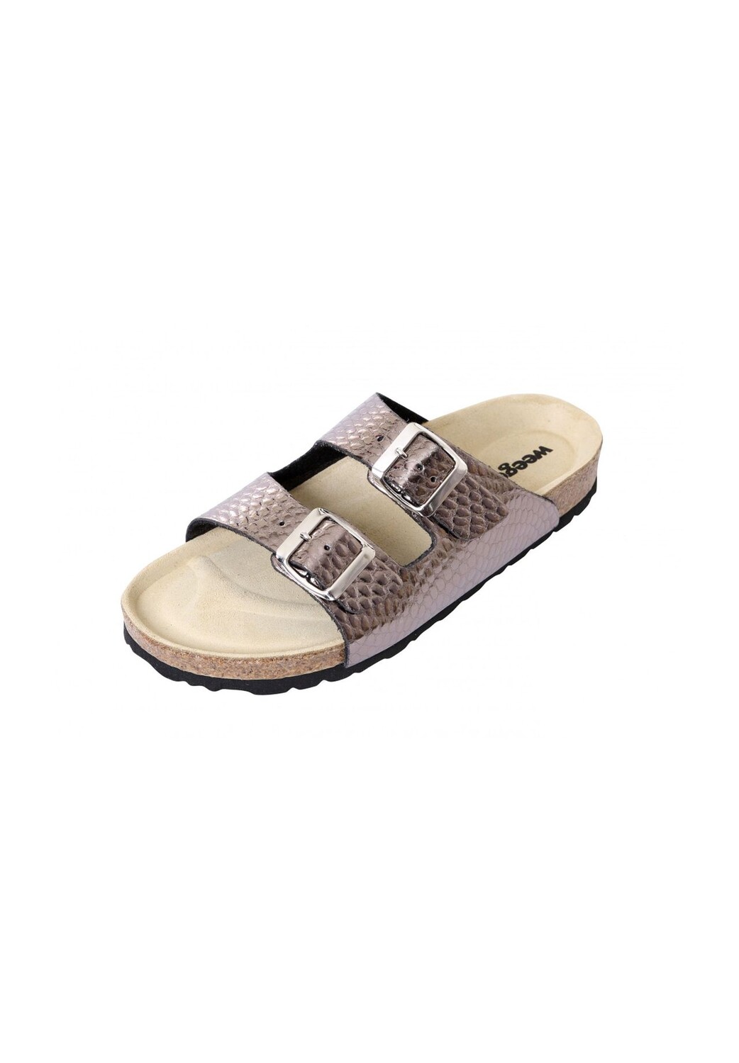 Органические мюли для здоровья Schuhmode Weeger, цвет Silbermet
