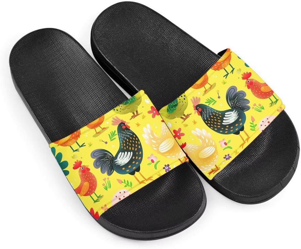 

Сандалии, женские тапочки, готические, с принтом петуха, летние домашние тапочки, для дома, улицы, пляжа, отеля, противоскользящие тапочки Getelinseng, желтый