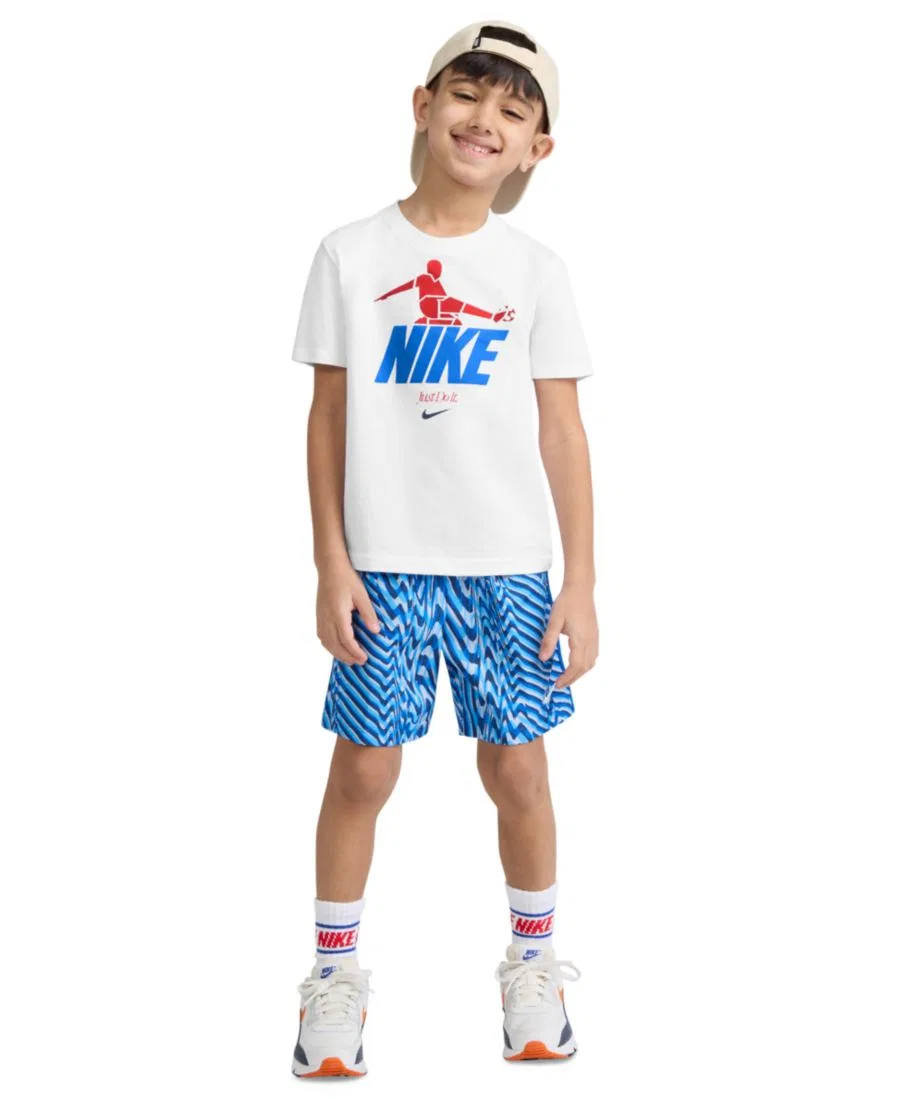 Футболка с коротким рукавом для мальчиков 4-7 лет Nike, белый — фото 2