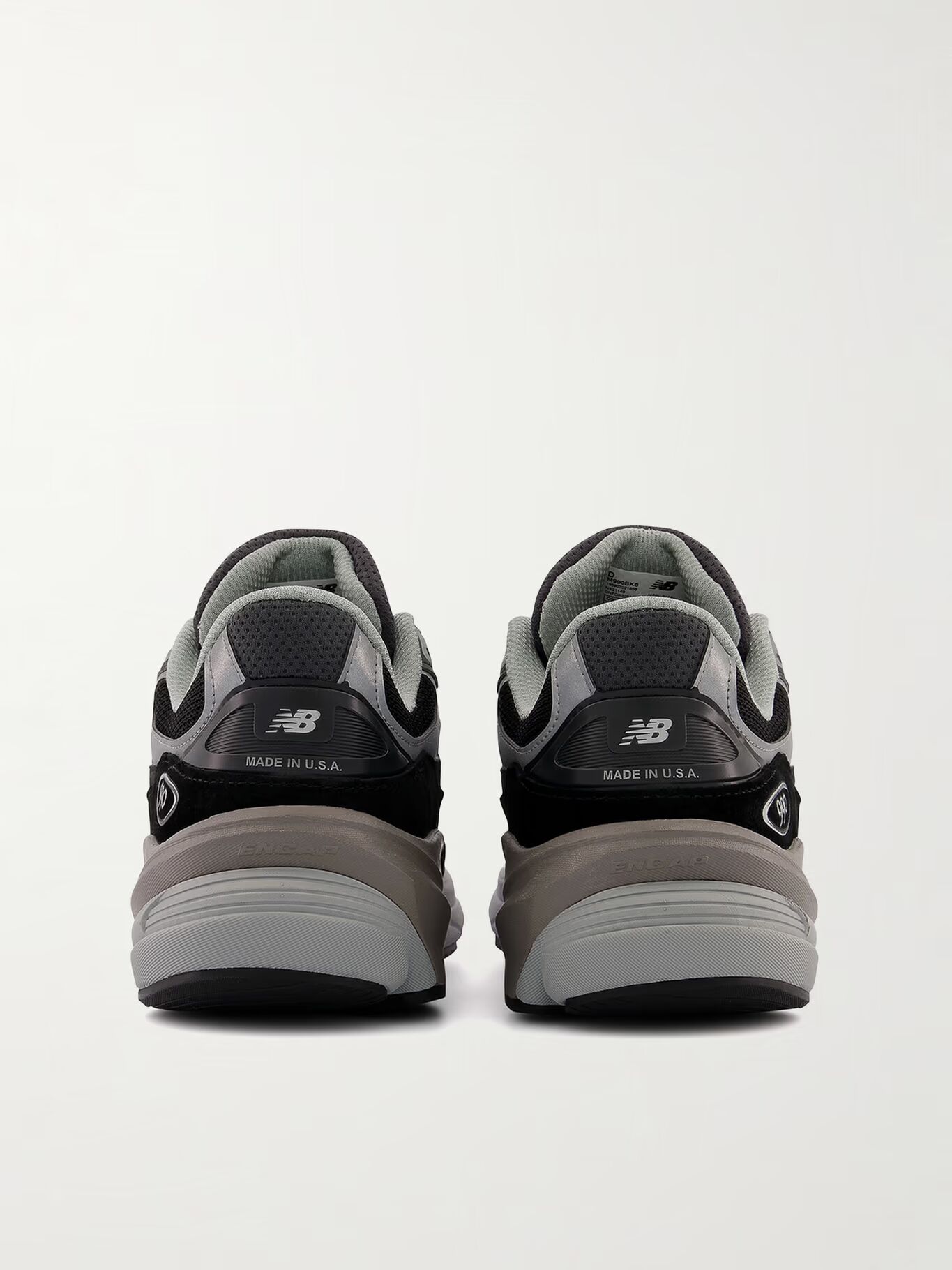 990v6 Кроссовки из замши и сетки с кожаной отделкой NEW BALANCE, черный — фото 2