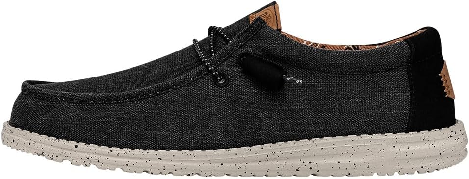 

Мужские слипоны HEYDUDE Wally из стирного канваса, удобные и легкие, черный