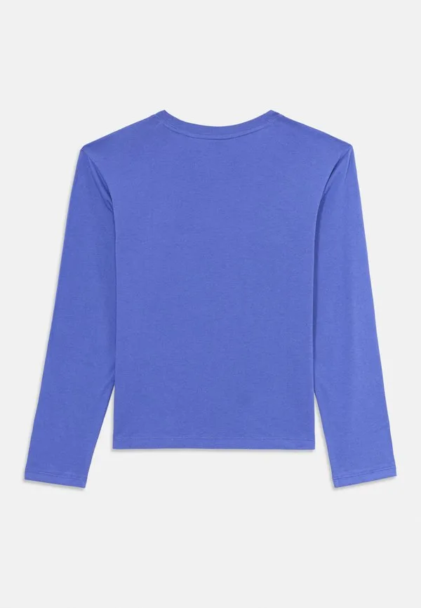 Детская свободная футболка с длинными рукавами и графическим логотипом Gap, Blue Iris — фото 3