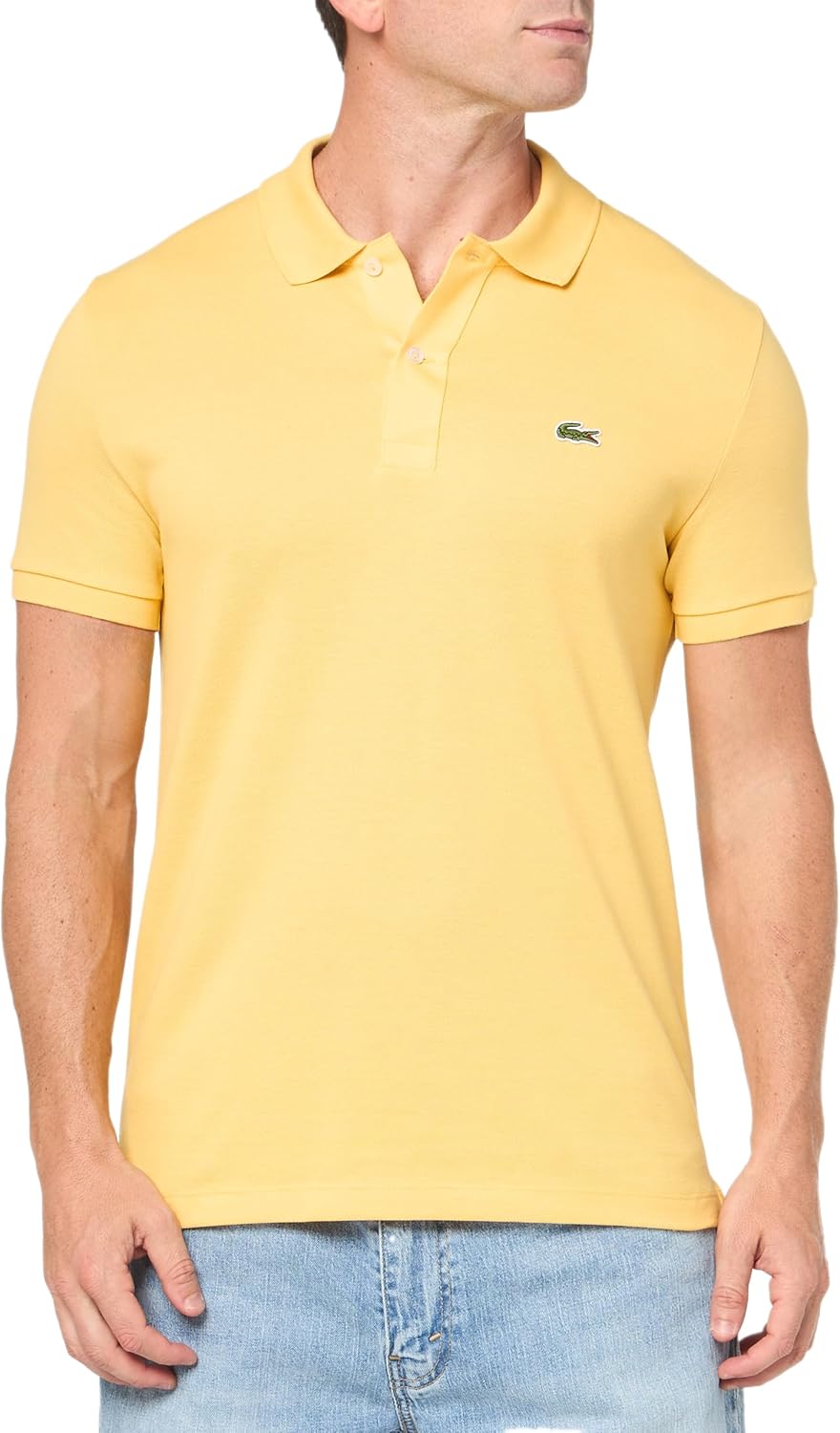 

Lacoste мужская приталенная короткая рукав поло L12.12, Cornsilk