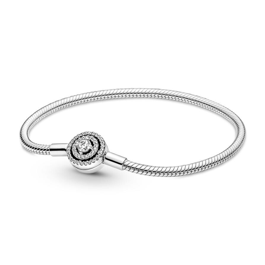 

Браслет Pandora Moments Halo Snake Chain, стерлинговое серебро