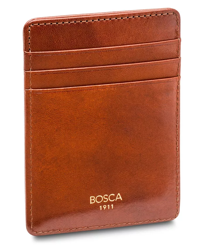 

Мужской кожаный кошелек Deluxe с передним карманом Bosca, оранжевый