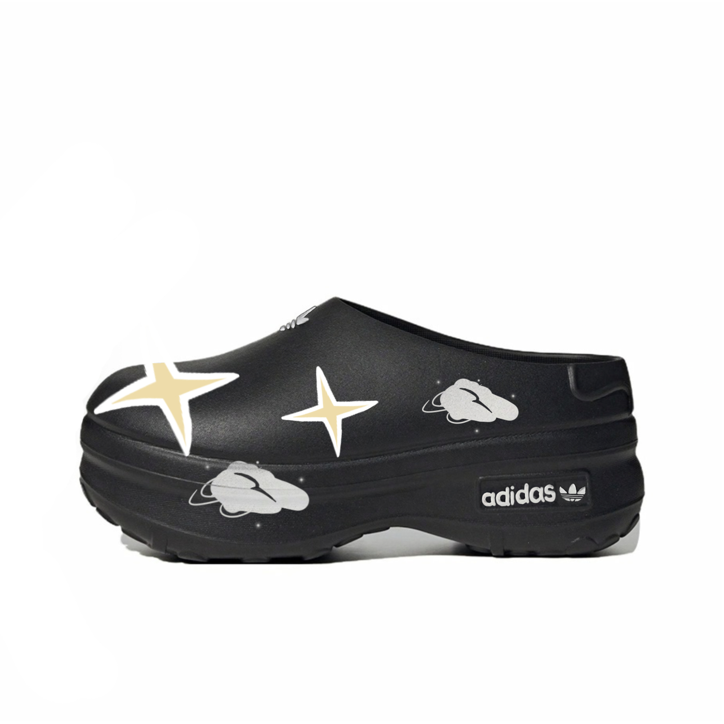 Adidas Originals Женские тапочки AdiFOM Stan Smith Mule с закрытым носком и устойчивостью к истиранию черного цвета, цвет Black