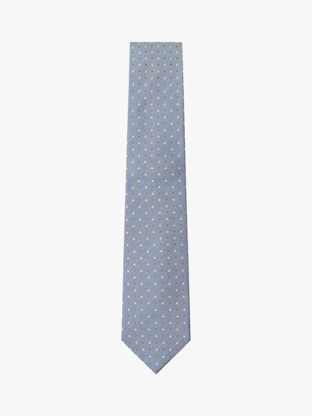 

Шелковый оксфордский галстук в горошек Hackett London, цвет Sky Blue