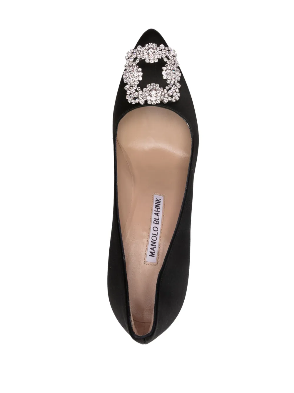 Туфли-лодочки Hangisi 110 с кристаллами Manolo Blahnik, черный — фото 4