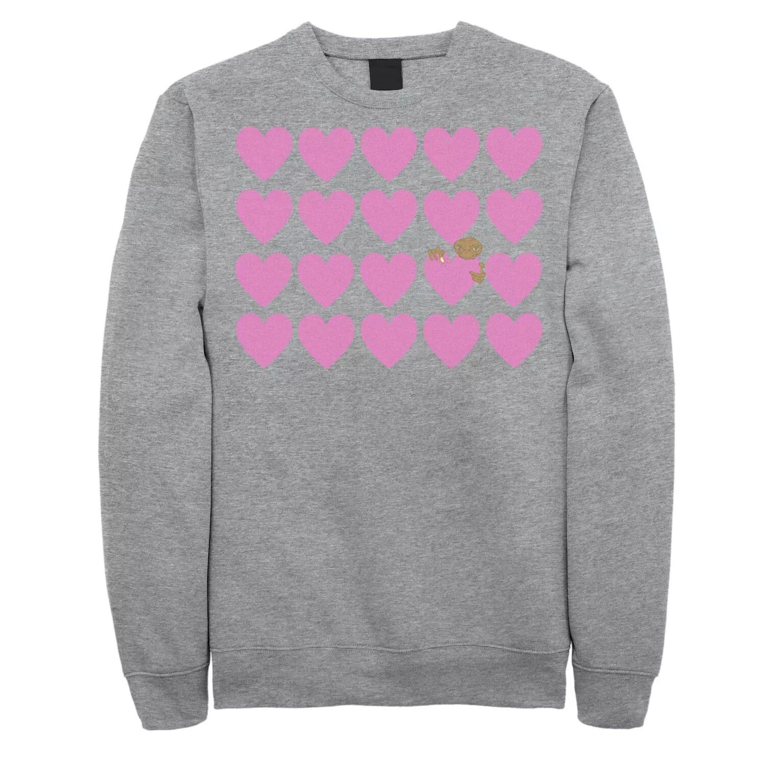 

Мужчины. И.Т. Pink Heart Grid E.T. Пикирующая толстовка Licensed Character