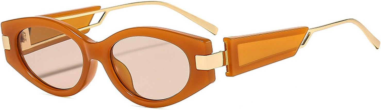 

Laureles Модные солнцезащитные очки «кошачий глаз» в стиле Y2k для женщин, градиентные оранжево-шампаньовые солнцезащитные очки для мужчин, дорожные солнцезащитные очки для женщин, C4