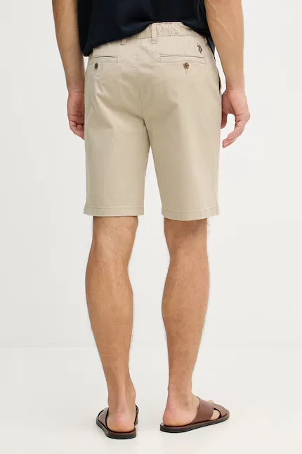 Шорты из эластичного хлопка USPA COMFORT WAIST CLASSIC CHINO U.S. Polo Assn., бежевый — фото 3