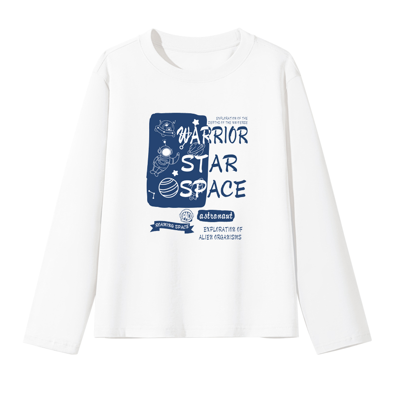 Футболка для детей Crew Neck Moderate WARRIOR, синий/h space letter — фото 2