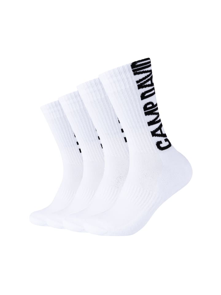 

CAMP DAVID Набор из 4 мягких носков белого цвета