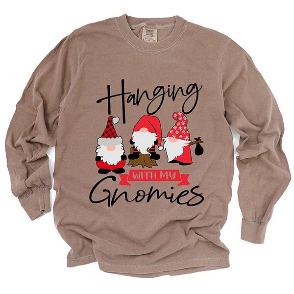 

Футболка с длинным рукавом Hanging with my gnomies Simply Sage Market, Espresso