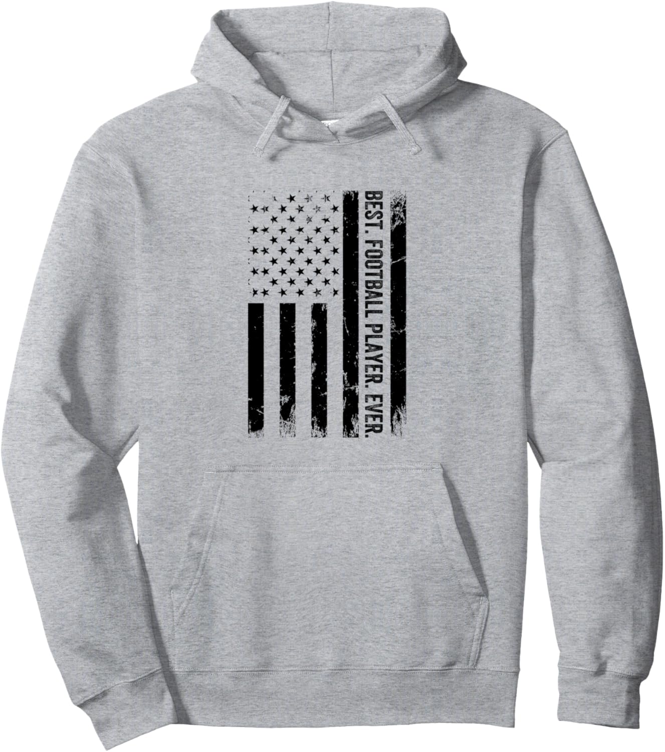 

Лучший футболист всех времен - Толстовка с американским флагом для американского футбола American Football Player Football Game, серый