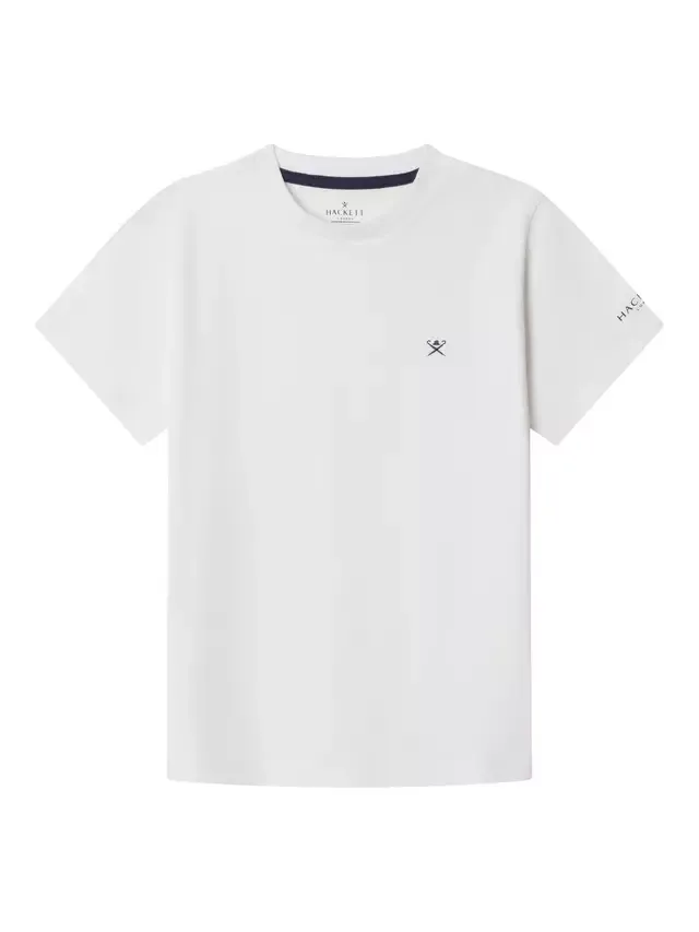 Детская хлопковая футболка с круглым вырезом Hackett London, Off White