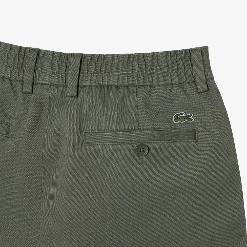 Мужские шорты-чиносы-бермуды, цвета хаки, от Lacoste — фото 3