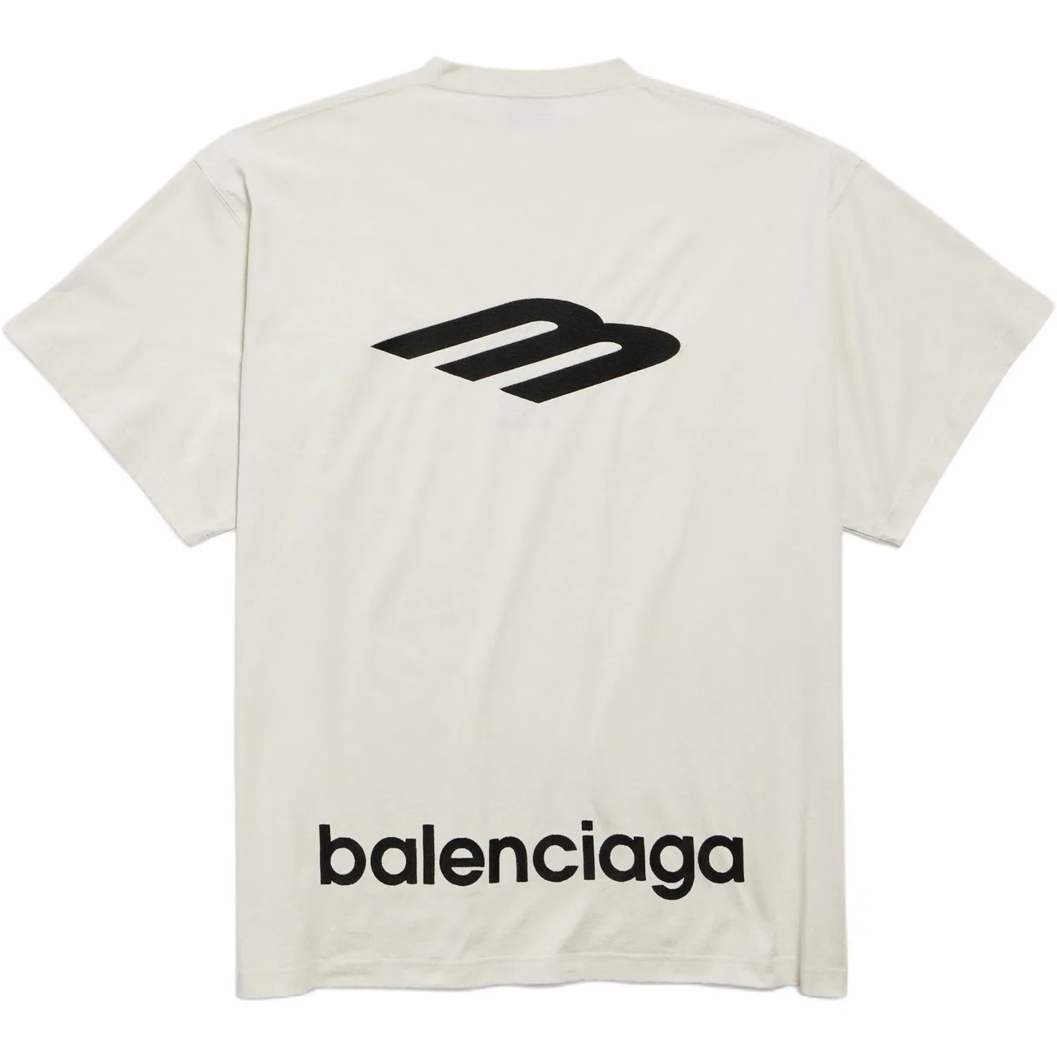 Футболка оверсайз Balenciaga 3B Sports Icon мел — фото 3