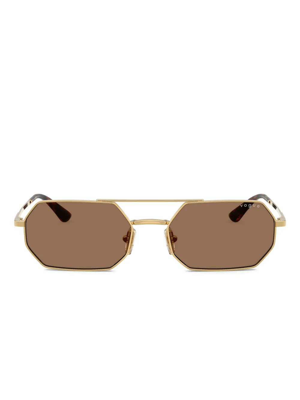 

Солнцезащитные очки в геометричной оправе Vogue Eyewear, золотой
