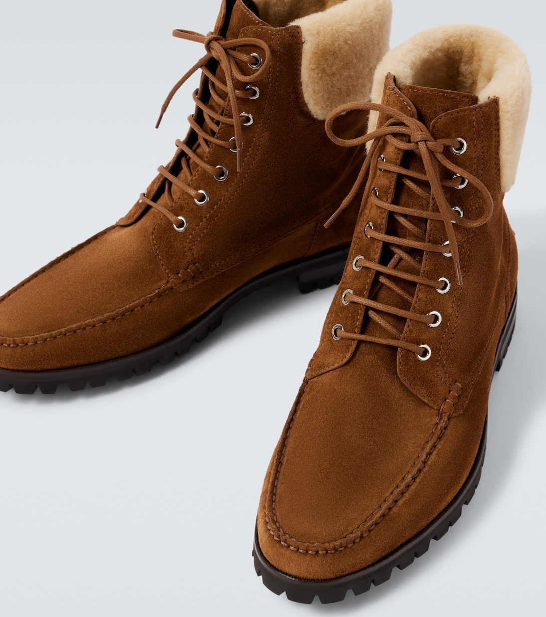 Сапоги из замши с отделкой из овчины Sycamor Manolo Blahnik, 2079 Dbrw — фото 3
