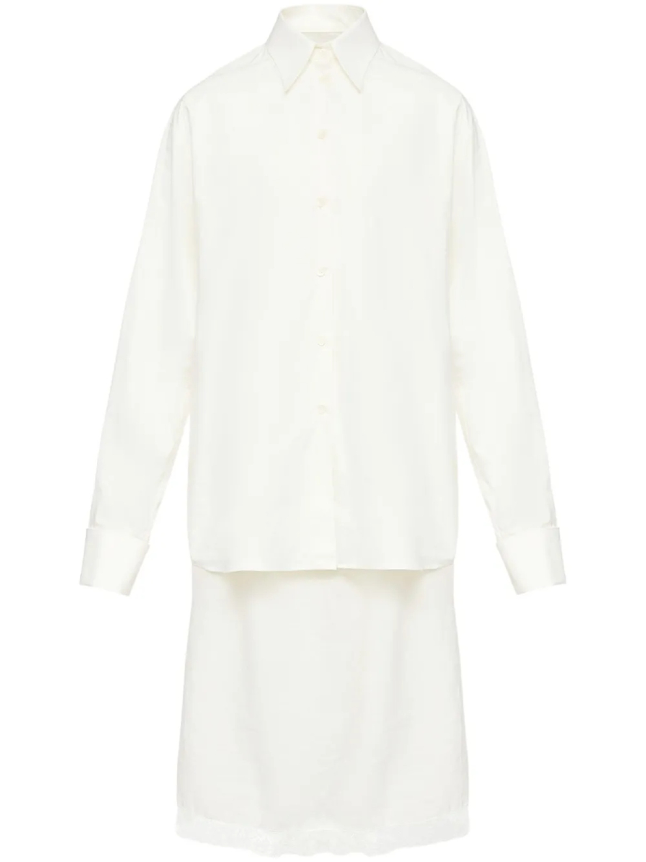 

MM6 Maison Margiela платье-рубашка длины миди, нейтральный