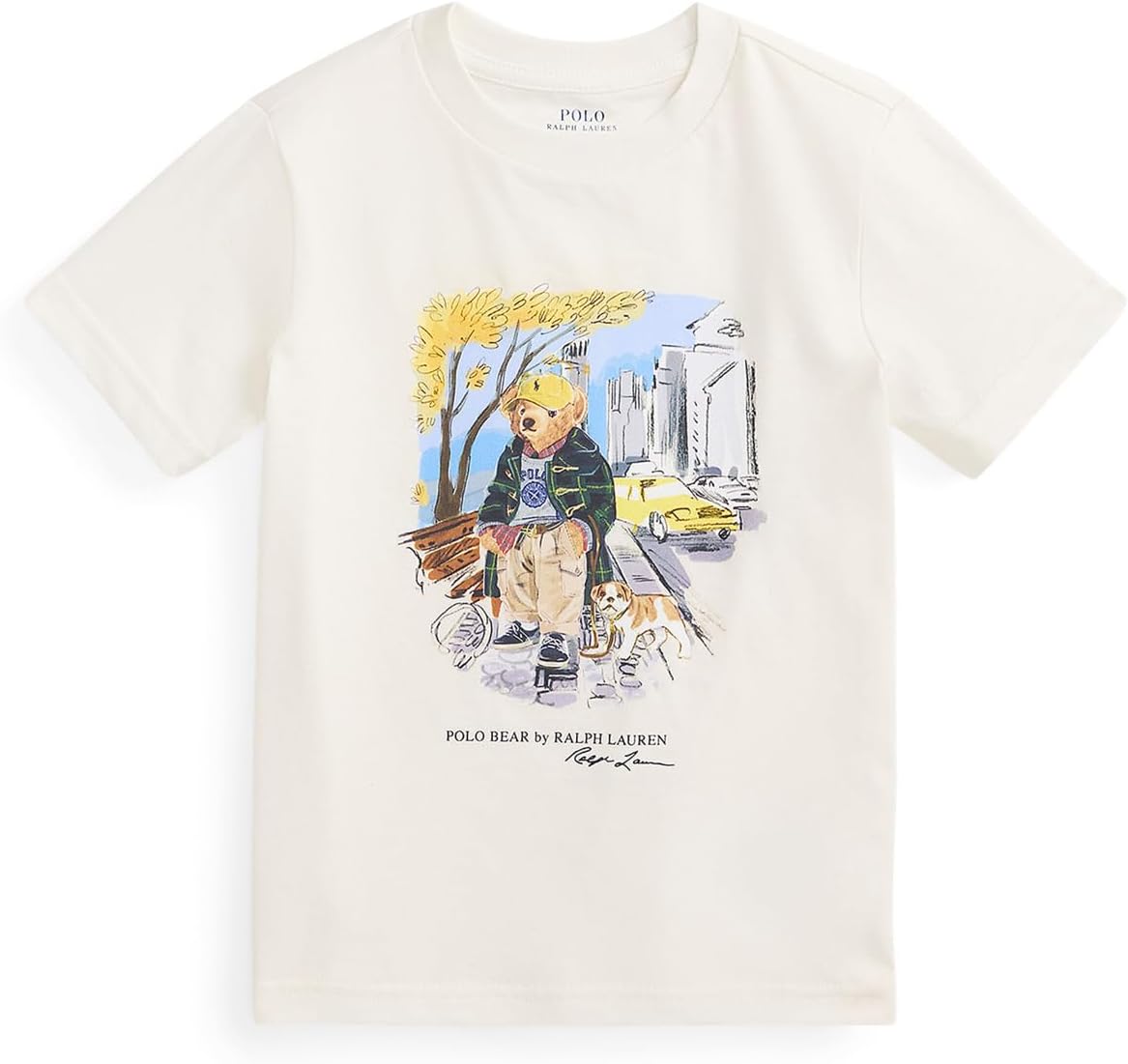 

Футболка Polo Ralph Lauren Kids Polo Bear Cotton Jersey Tee, цвет Nevis