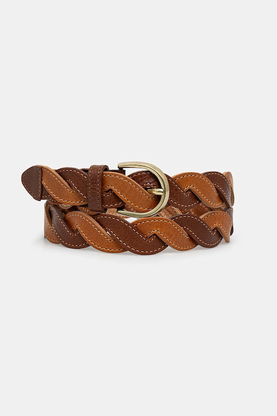 

Кожаный ремень La Ceinture Tresse Drôle De Monsieur, коричневый