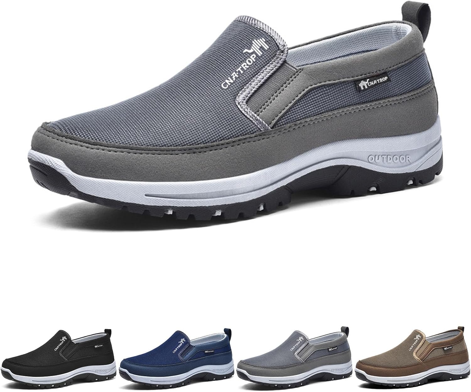 

Мужские кроссовки Generic Auguscare, мужские эспадрильи с поддержкой свода стопы, уличная обувь для отдыха с не скользящей подошвой, ортопедические спортивные кроссовки, плоские прогулочные кроссовки, серый