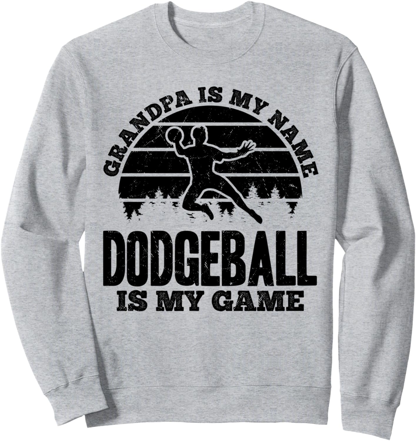 

Меня зовут дедушка, а вышибалы - моя игра. Толстовка Dodgeball Grandpa, серый